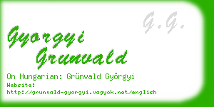 gyorgyi grunvald business card