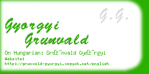 gyorgyi grunvald business card